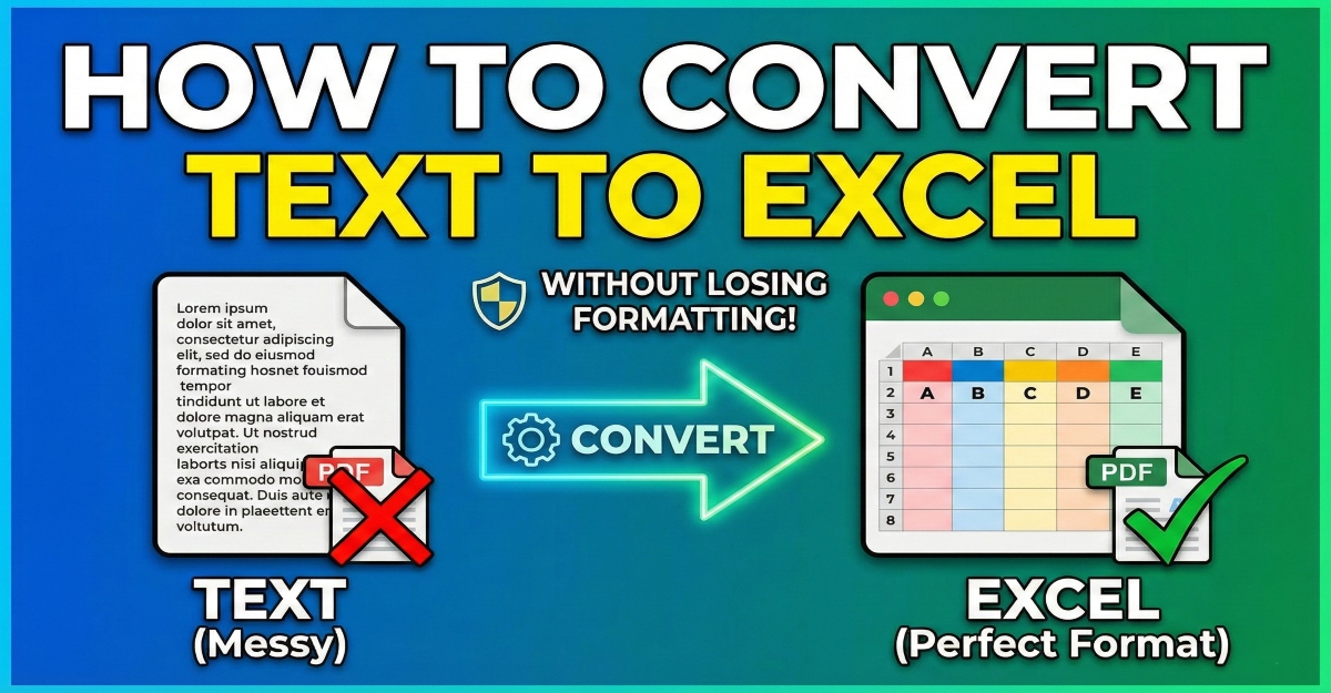 How to Convert Text to Excel Without Losing Formatting 3 Text to Excel